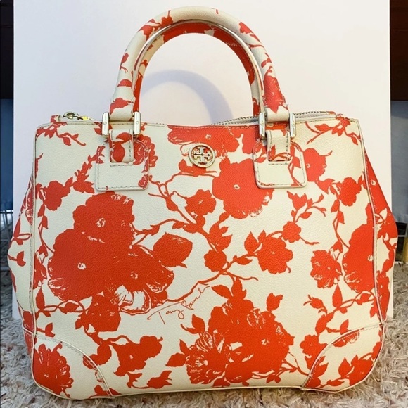 Tory Burch Handbag Robinson Collection18 Floral - Picture 2 of 12